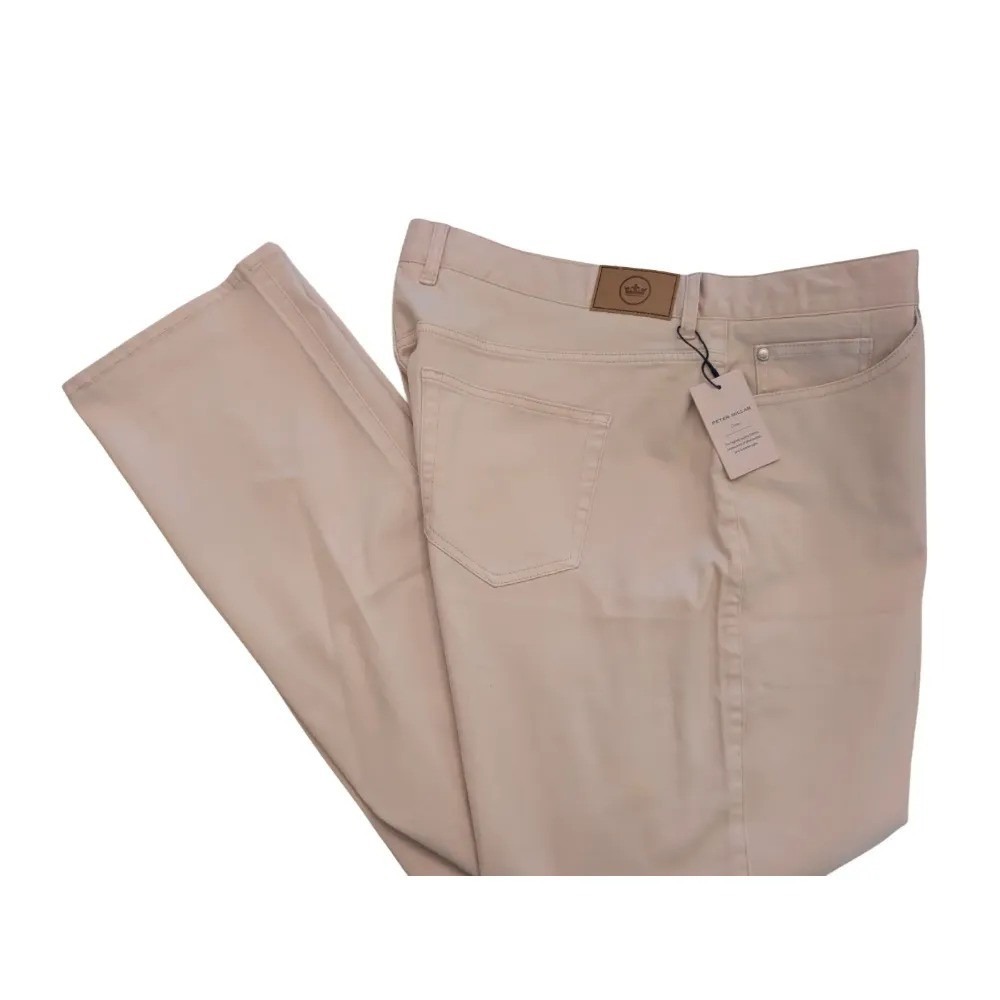 Peter Millar Crown Collection Mens Cotton Blend Beige Pants Sz 40 x 34 NWT $170